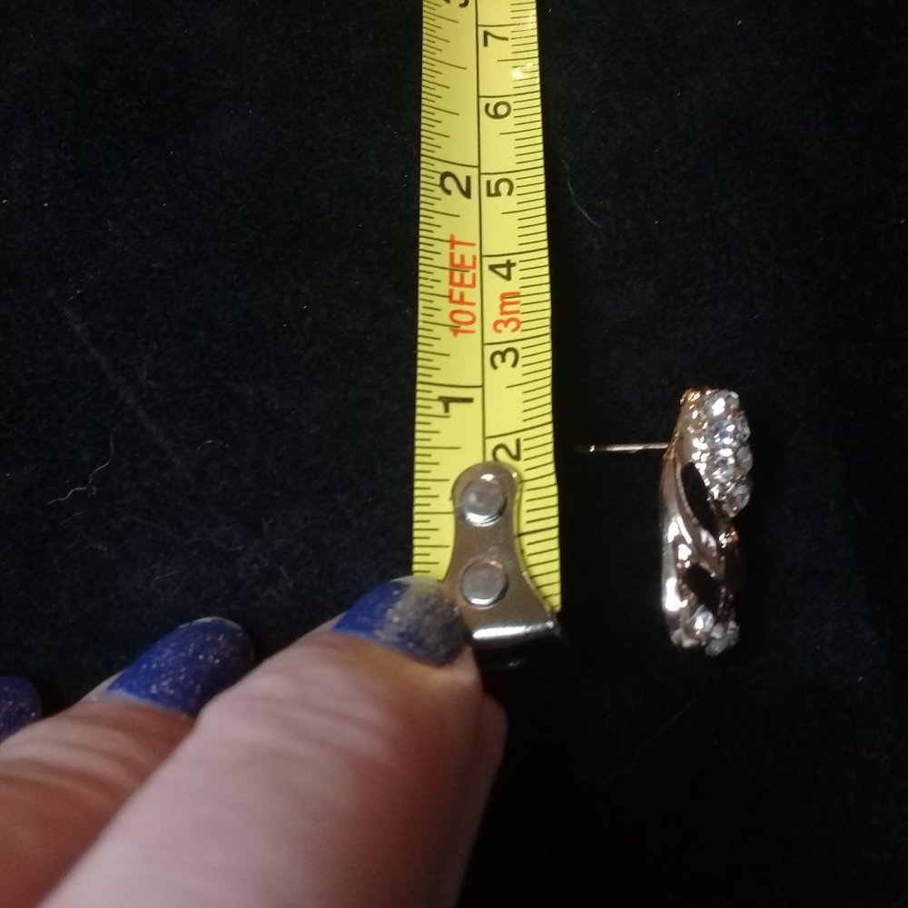 18kt.Gold Plated With Cz Multi Loop Earrings - image 2